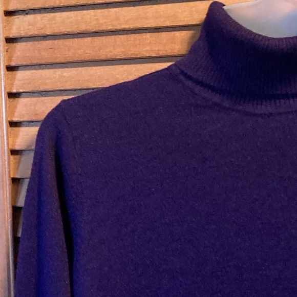 August Silk Eggplant Turtleneck Sweater - Picture 5 of 8